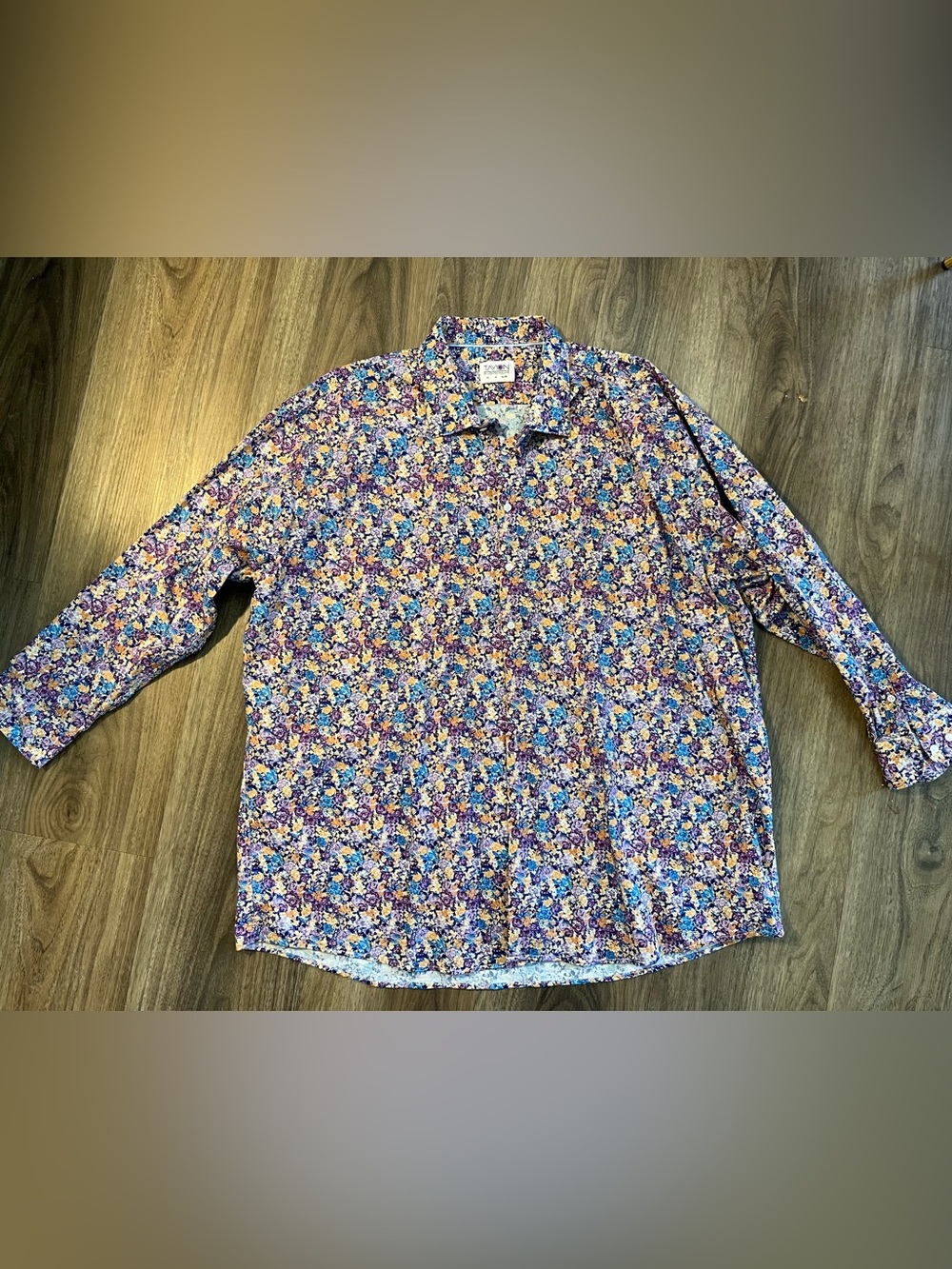 Tayion by Montee Holland Men’s 3XL Floral Button-Up Shirt — Multicolor